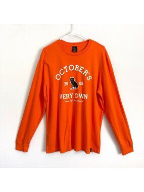 OVO October's Very Own Orange Long Sleeve Collegiate Shirt Men’s Size XL